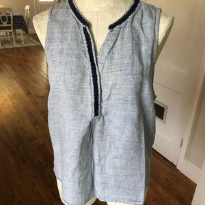 Banana Republic Navy Linen Tank